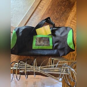 Wine bottle and glass holders